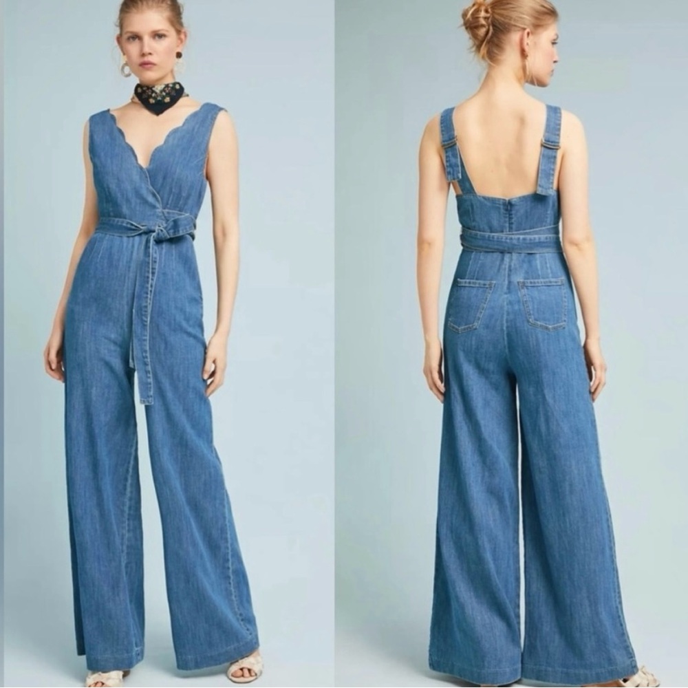NWT Women’s Blue Denim Jumpsuit